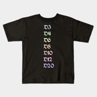 Pastel Hit Dice Kids T-Shirt